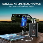 NEXPOW Portable Tire Inflator Air Compressor, 150 PSI Air Pump for Car Tires, 3X Fast Inflation with Dual-Screen Display, Cordless Tire Pump for Car, Motorcycle, Bike & Ball