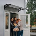 thumbnail image 2 of Yescom 2PCS 40"x40" Door Window Awning Whole One-piece Polycarbonate UV30+ Outdoor Rain Snow Protection White Board, 2 of 9