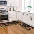 thumbnail image 5 of Black Mushrooms Floral Leaves Spring Kitchen Mats Set of 2, Home Decor Low-Profile Kitchen Rugs for Floor - 17x29 and 17x47 Inch, 5 of 6