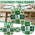thumbnail image 2 of Cheapark Chemin de Table Rectangulaire en Polyester et Coton à Imprimé Trèfle pour la Saint-Patrick, 2 of 7