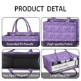 thumbnail image 4 of Large Capacity Tote Bag,Purple Butterfly Pattern Handbag Fashion Luxury Tote Bag,15.7"x13"x 5.1" Inches,Laptop Compatible, 4 of 6