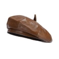 thumbnail image 1 of Boina elegante para mujer, gorro estilo retro clásico de moda para artista, gorro tipo gorro para Marrón, 1 of 9