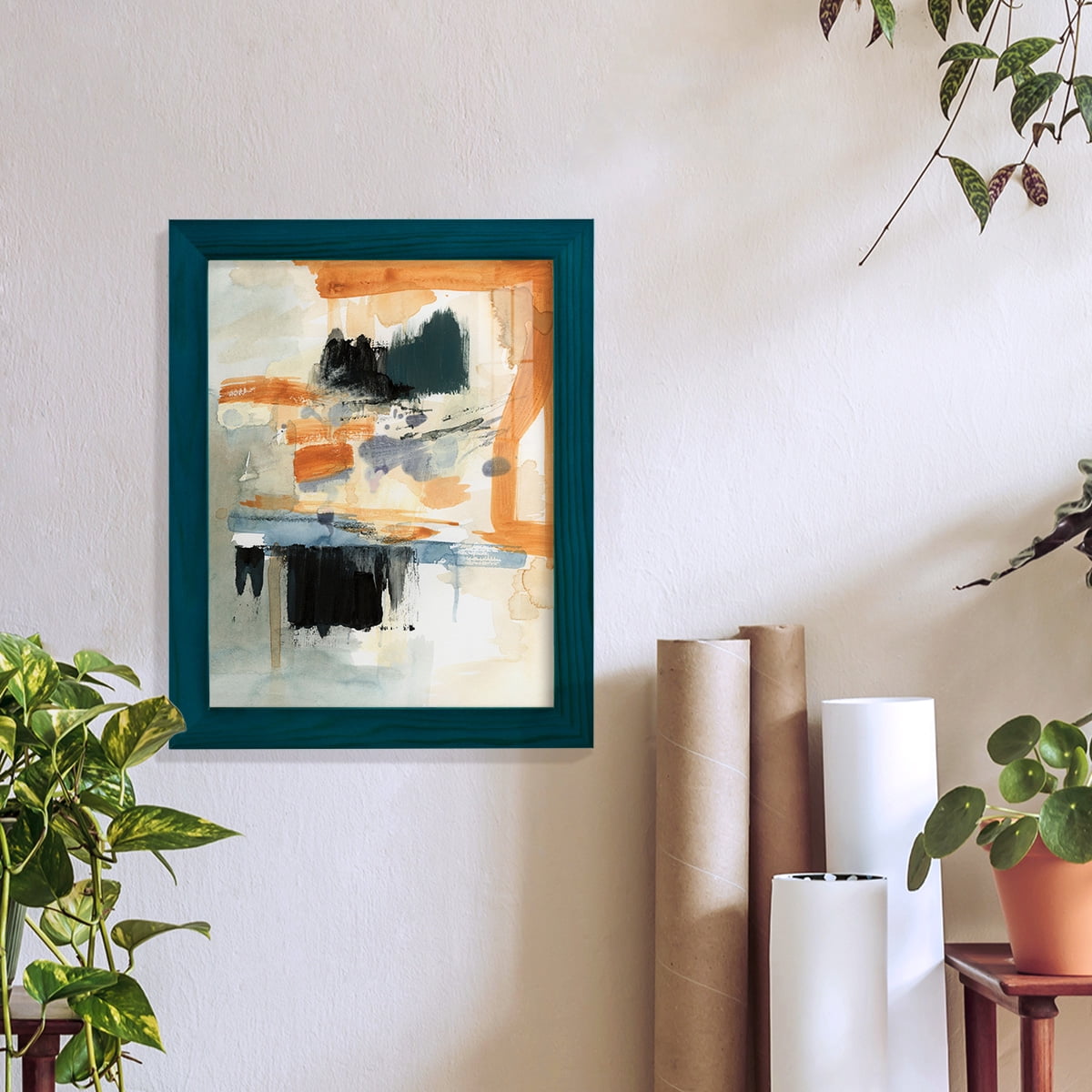 Seria II - Framed Print w/glass - Ocean Blue