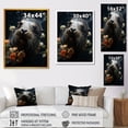 thumbnail image 4 of Designart "Harbor Seal Blooms in Floral Display II" Animals Framed Wall Art - Coastal Black Coastal Animal Entryway Framed Wall Art, 4 of 6