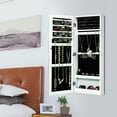 thumbnail image 4 of Gymax Jewelry Cabinet Wall Mounted Mirrored Armoire Storage Organizer, 4 of 10