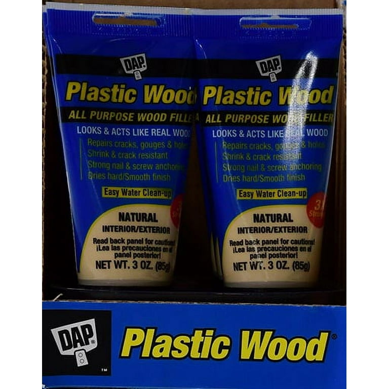 DAP Plastic Wood Latex Based Wood Filler, White, 6 oz 