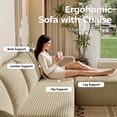 thumbnail image 4 of 134.7" Sectional Sofa, Boneless Couch, U-Shaped Couches with Chaise No Assembly Required Modular Cloud Sofa for Living Room Apartment Theater Room, 4 of 13