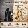 thumbnail image 4 of Vintage Halloween Decor Resin 4" - Light Up Ghost Statue & Pumpkin Lantern for Mantel Shelf & Entryway, 1 Pack Available, 4 of 6