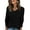 Black, variant on Ronuti Sweaters for Women V Neck Long Sleeve Casual Fall Tops Crochet Knit Lightweight Pullover Fashion Clothes 2026