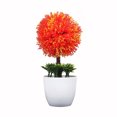 thumbnail image 1 of Planta artificial en maceta, simulación de bolas, vegetación, decoración, oficina en casa, centro de mesa, planta falsa, naranja rojo Kearding HA7629-02B, 1 of 6