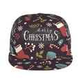 thumbnail image 2 of Gaeub Merry Christmas Flat Bill Snapback Hats Baseball Caps with Adjustable for Running Workouts and Outdoor Activities, 2 of 9