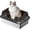 Clear Black, variant on QinaQin Extra Large Open Cat Litter Tray High Sided Deep Jumbo Rim Pan Box Loo Toilet