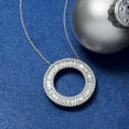 thumbnail image 3 of Ross-Simons 1.00 ct. t.w. Diamond Circle Pendant Necklace in Sterling Silver, Women's, Adult, 3 of 6
