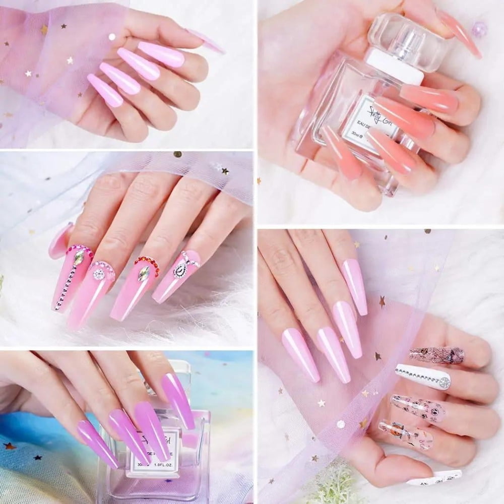 OBAZHA 10-Color Nail Extension Gel Set – Glitter & Removable UV/LED Gel, Perfect for DIY Nail Art at Home