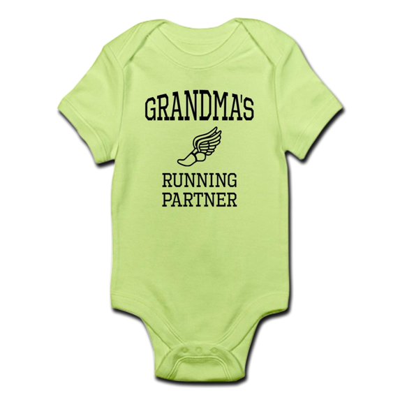 CafePress - Grandmas Running Partner Body Suit - Baby Light Bodysuit