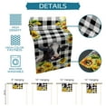 thumbnail image 7 of Table Runner Dresser Scarves 72 Inch Long, Animal Cow Yellow Flowers Buffalo Check Plaid Linen Dining Table Runners Farm Black Tabletop Scarf for Wedding Holiday Party Kitchen, 7 of 7