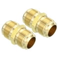 thumbnail image 1 of Conector de Compresión de Latón Uxcell, Conector de Tubo para Fontanería 3/4" Macho x 3/4" Macho 2, 1 of 6