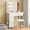 White: 31.5", variant on TOMNK Vanity Desk with Mirror Lights, 5 Drawers, Stool, Charging Station, Hooks & Hair Dryer Holder, White