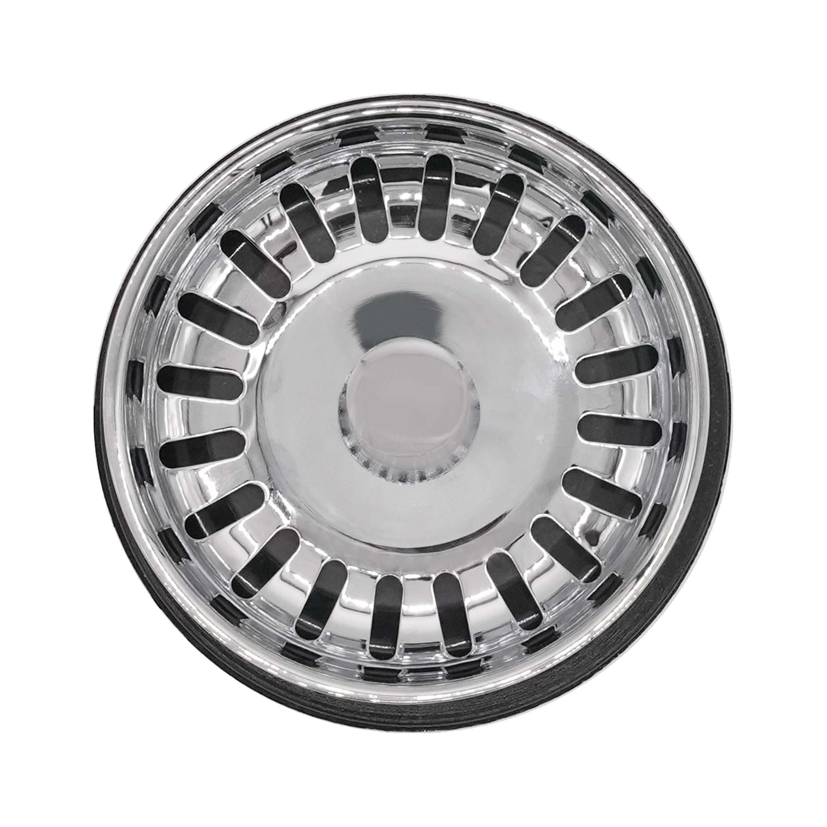 Westbrass Extra-Deep Collar Waste Disposal Flange & Strainer Stopper, Polished Chrome