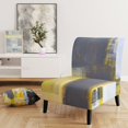 thumbnail image 5 of Designart "Grey And Yellow Blur Abstract" Upholstered Mid-Century Accent Chair - Arm Chair, 5 of 5