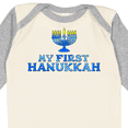 thumbnail image 4 of Inktastic My First Hanukkah with Menorah Boys or Girls Long Sleeve Baby Bodysuit, 4 of 5