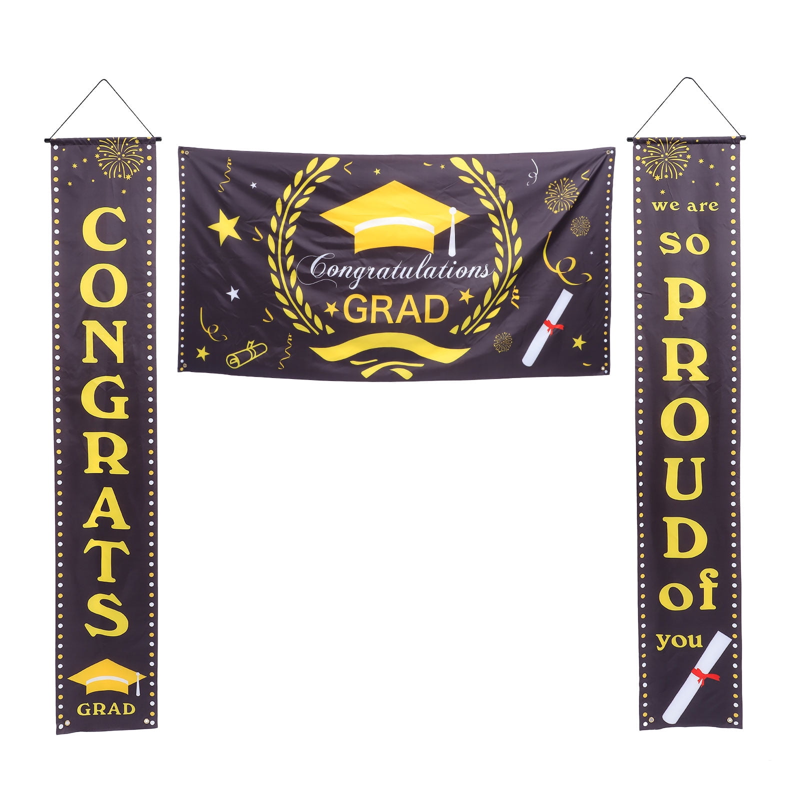 Nuolux 1 Set Graduation Banner Graduation Themed Door Couplet Decorative Party Banner 1943