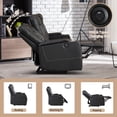 thumbnail image 6 of Bonzy Home Electric Power Recliner Chairs Sofa Set Theater Seating with Console Living Room Furniture Set, Cup Holders, Hidden Arm Storage, USB Ports Black, 6 of 6