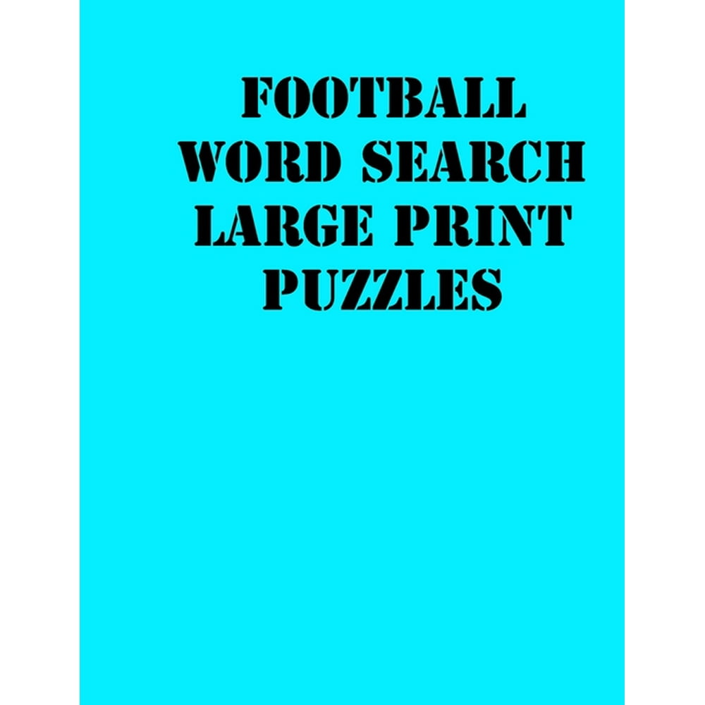 Football Word Search Large print puzzles large print puzzle book.8
