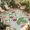 Green, variant on Indoor Outdoor Area Rugs,Farmhouse Berry Red Pink Blossoms Flower Washable Patio Rug Non-slip Quick Dry Camping Rugs,Green Leaves Floor Carpet for Porch Deck Backyard RV Decor,4x6ft