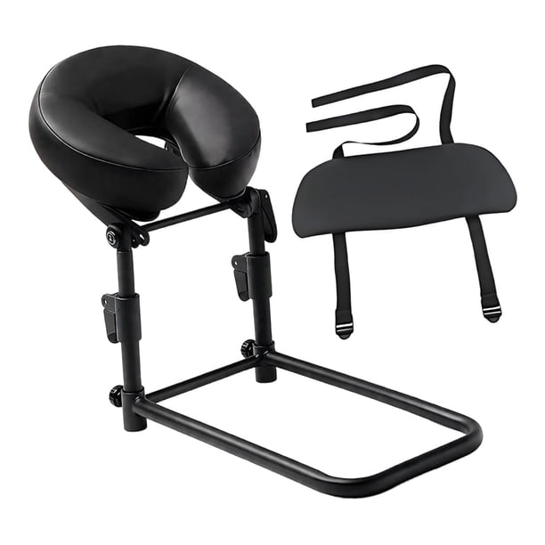 Reposacabezas de masaje para cama, almohada facial de esponja, portátil, versátil, ergonómico. Negro