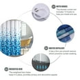 thumbnail image 4 of NEWEEN Shower Curtain 72 x 72 Polyester Waterproof Heavy Duty Shower Curtain Liner with Magnetic Weights Machine Washable, 4 of 10