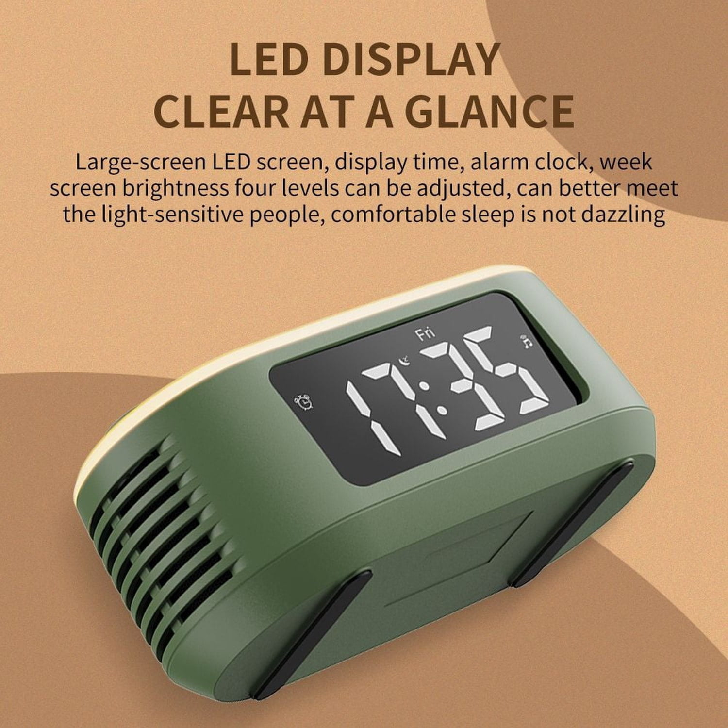 T13 White Noise Machine Bluetooth Speaker, Digital Alarm Clock Sleep Timer with LED Display RGB Night Light, Soothing Natural Sleeping Sound Machine for Baby, Kids, Adults, Bedrooms (Black)