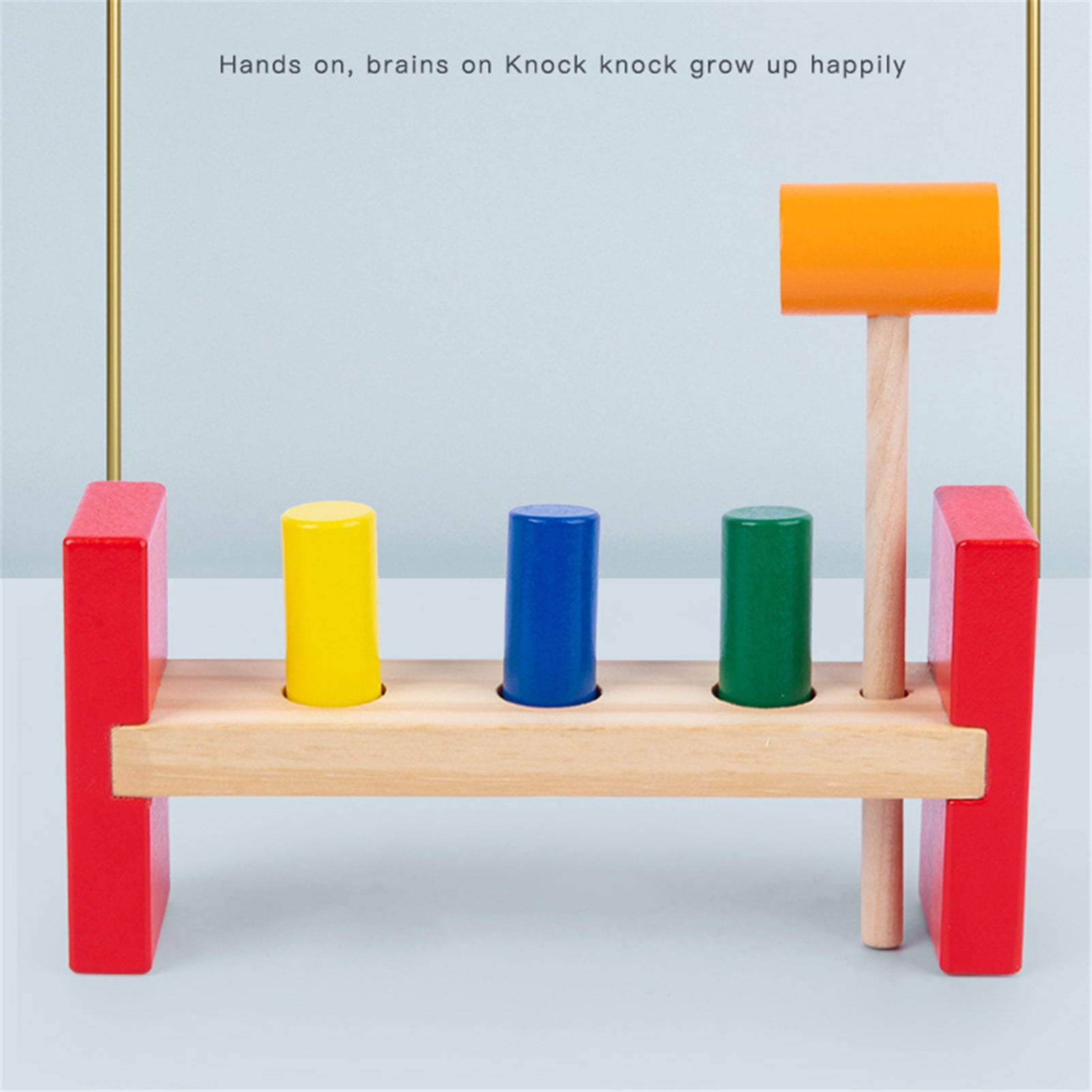 Wooden Pounding Bench Toy Set Peg Pounding Game Toys for Kids - Walmart.com