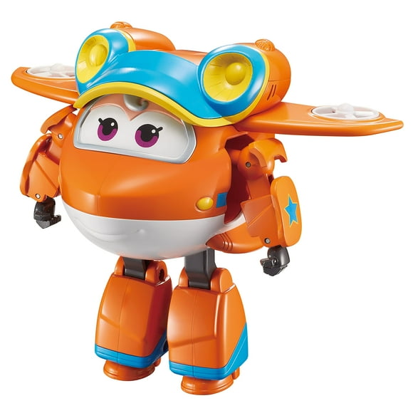 Super Wings - 5 "Transformer Ensoleillé Avion Jouets Véhicule Figurine d'Action Saison 5 Avion à Robot en 10 Étapes Volant Jouet Avion Cadeaux d'Anniversaire pour 3 4 5 Ans Garçons et Filles Enfants d'Âge Préscolaire