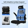 thumbnail image 4 of Ergonomic Home Office Desk Chair with Adjustable Headrest & Lumbar Support, High Back Breathable Mesh Executive Computer Task Chair with 90° Flip-up Armrests, 4 of 10