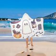thumbnail image 2 of Yayeee Kids Hooded Towels Toddler Soft Absorbent Beach Bathing Wrap 50" x 23.5", White Magical Halloween, 2 of 5