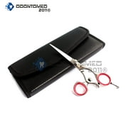 Odontomed2011® Od2011-d-1520 New High Quality Japanese J2 Stainless Steel Professional Swivel Thumb Barber Razor Edge Hair Cutting Scissor Shear 5.5" + Free Scissor Pouch & Scissor Insert Rings