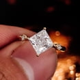 thumbnail image 5 of 0.8 Carat Rose Gold Moissanite Rings for Women D Color 925 Sterling Silver VVS1 Princess Cut Moissanite Wedding Rings lab Created Diamond Engagement Ring Diamond Ring with Certificate, 5 of 6