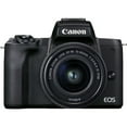 thumbnail image 1 of Canon EOS M50 Mark II Mirrorless Camera with 15-45mm Lens (Black) - 4728C006, 1 of 7