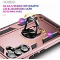 thumbnail image 5 of REQO for Samsung A54 5G Case, Galaxy A54 5G Case with HD Screen Protector, Military-Grade Metal Ring Grip Holder Kickstand 15ft Drop Tested Shockproof Cover Case for Samsung Galaxy A54 5G Rose Gold, 5 of 7