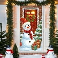 thumbnail image 5 of PuSpu Christmas Door Curtain 185x90cm 1pc Red Polyester Reindeer Snowflake Print Holiday Entrance Decor Durable Washable Reusable Festive Panel for Home Store Front Porch Party Decoration, 5 of 6