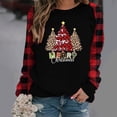thumbnail image 2 of Pisexur Chandails en Molleton de Noël pour Femmes 2024 Mode Manches Longues Col Rond Chandails en Molleton Graphique Arbre de Noël Amusant Chandails à Capuchon Décontractés Vacances Chandail Ample Surdimensionné, 2 of 8