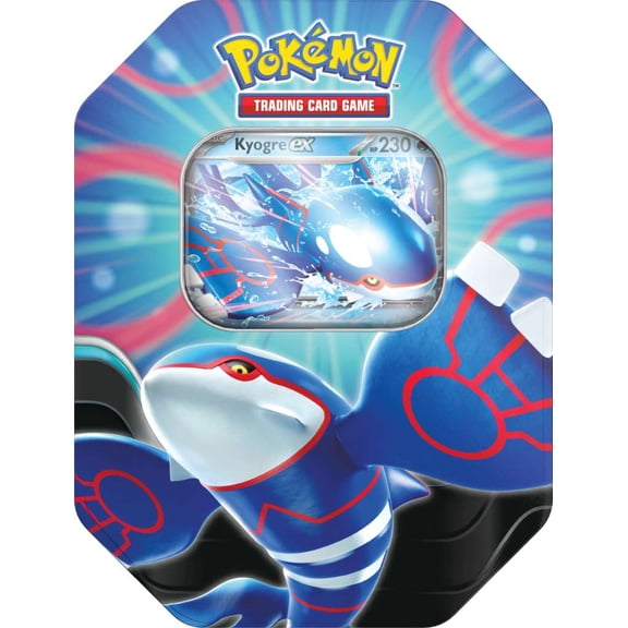 Pokemon Sword & Shield Azure Legends Kyogre ex Tin Set [4 Booster Packs & Promo Card]