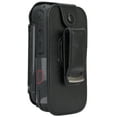 thumbnail image 3 of Case for Sonim XP3 Plus 4G Flip Phone, Nakedcellphone [Black Vegan Leather] Form-Fit Cover with [Built-In Screen Protection] and [Metal Belt Clip] for XP3plus XP3900, 3 of 7