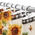 thumbnail image 6 of Shower Curtain 36"W x 78"L Pumpkin Thanksgiving Rustic Sunflowers Pumpkins Fabric Shower Curtains Set with Hooks Water Repellent Bathroom Curtains Machine Washable Bathroom Accessories, 6 of 6