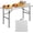 White 4FT, variant on FASCK Folding Event Table, Heavy Duty Picnic Table Indoor Outdoor Camping, 8FT Portable w Handle Lock for Banquet, Black