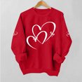 thumbnail image 7 of Sweatshirt for Women Graphic Heart Print Crewneck Long Sleeve Loose Fit Casual Pullover Tops Fashion Festive Heart Pattern Clothes for Daily Wear, 7 of 7