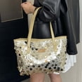 thumbnail image 2 of Sparkly Purses for Women, Women's Totes Bags with Zipper and Leather Handle, Trendy Glitter Purses for Women, 2 of 7