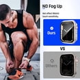 thumbnail image 3 of Waterproof Case Compatible with Apple Watch 44mm SE Series 6 5 4 with Tempered Glass Screen Protector, iWatch Full Protective Hard PC Bumper Case Face Cover for Men Women (44 mm,Clear), 3 of 5