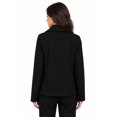 thumbnail image 4 of Women's Classic Soft Felt Short Peacoat Long Sleeve Solid Coat, 4 of 6